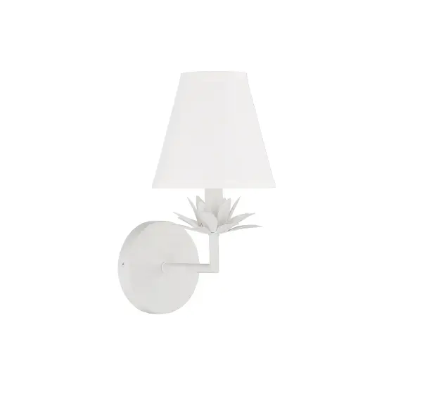 1-Light Wall Sconce in White - Image 2