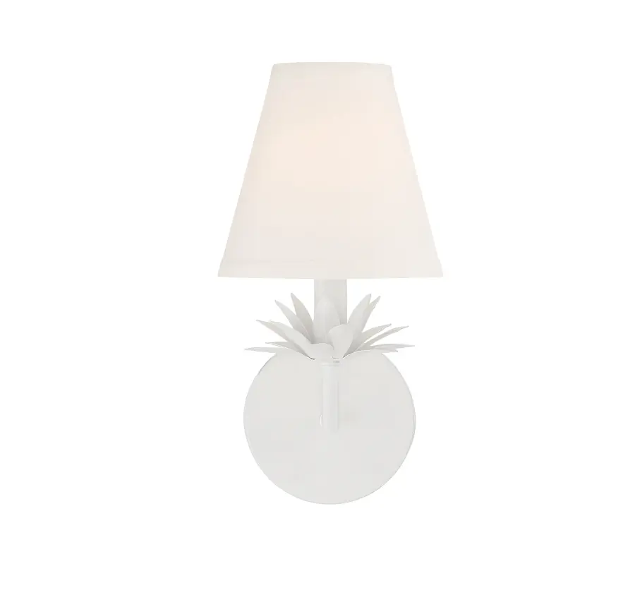 1-Light Wall Sconce in White - Image 3
