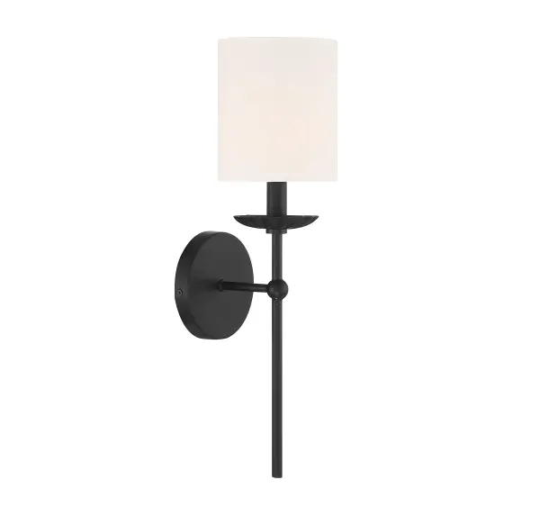 1-Light Wall Sconce in Matte Black - Image 1