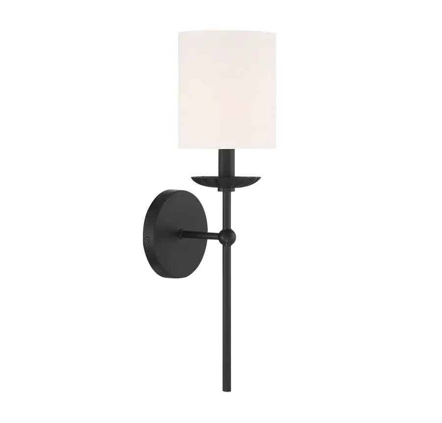 1-Light Wall Sconce in Matte Black - Image 1