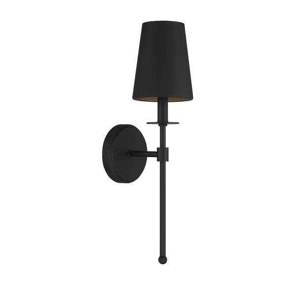 1-Light Wall Sconce in Matte Black - Image 1