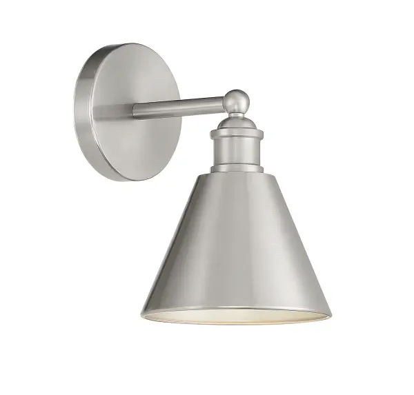 1-Light Wall Sconce in Brushed Nickel - Image 1