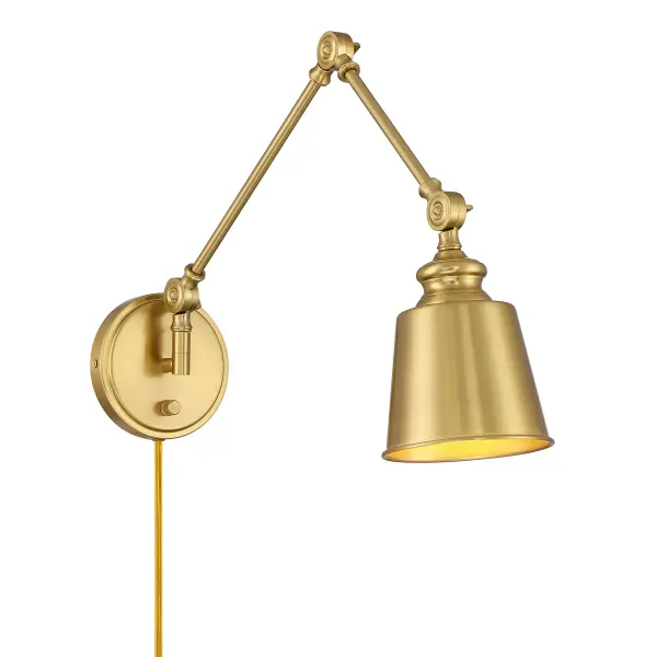 1-Light Adjustable Wall Sconce in Natural Brass (Set of 2) - Image 4