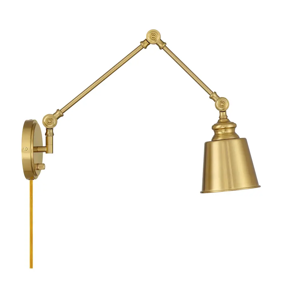 1-Light Adjustable Wall Sconce in Natural Brass (Set of 2) - Image 5