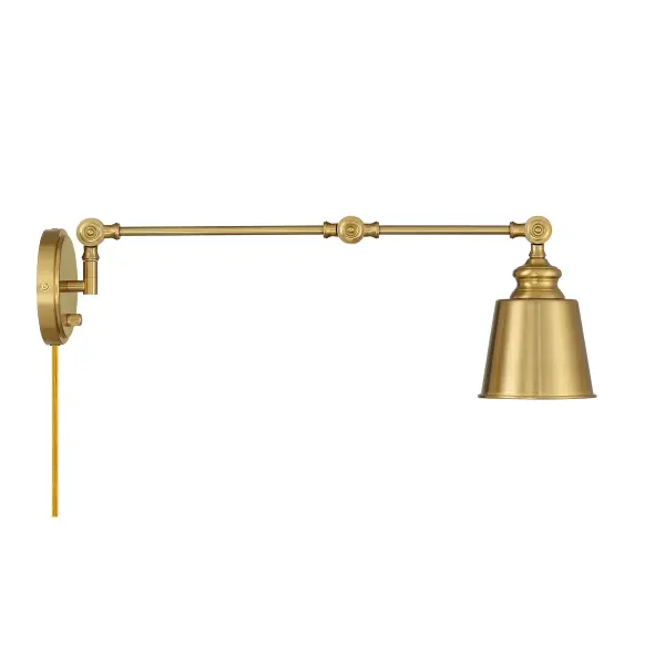 1-Light Adjustable Wall Sconce in Natural Brass (Set of 2) - Image 6