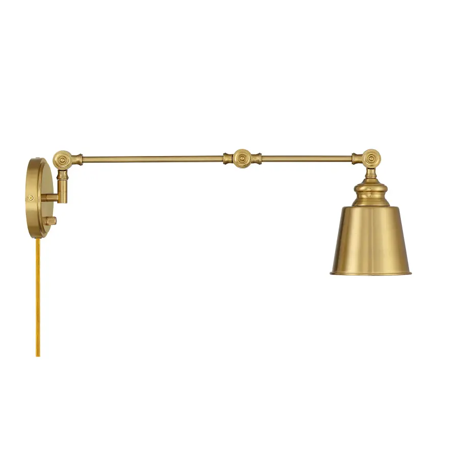 1-Light Adjustable Wall Sconce in Natural Brass (Set of 2) - Image 6