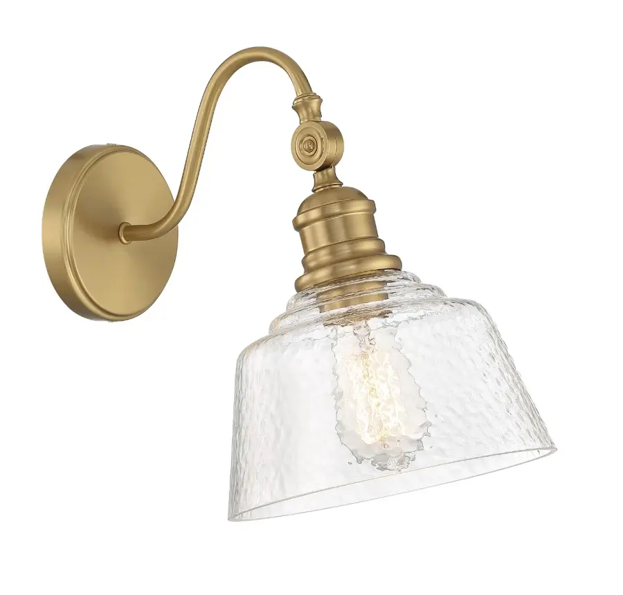 1-Light Wall Sconce in Natural Brass - Image 4
