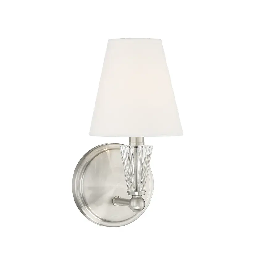 1-Light Wall Sconce in Brushed Nickel