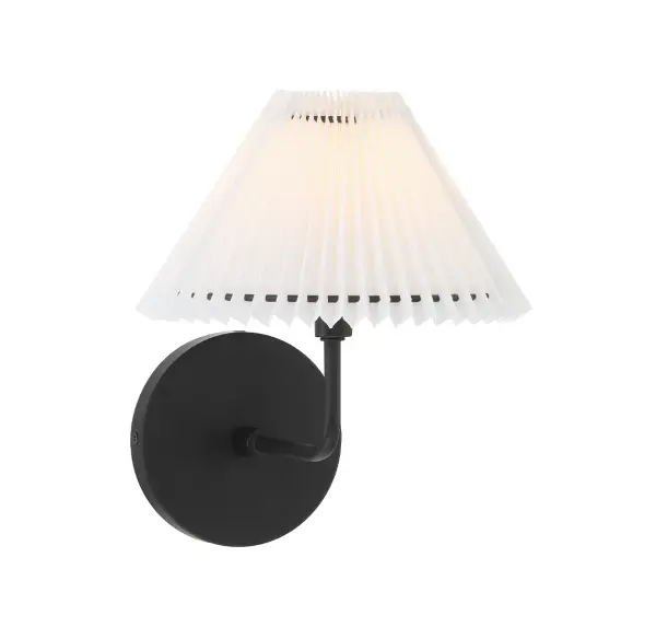 1-Light Wall Sconce in Matte Black - Image 1
