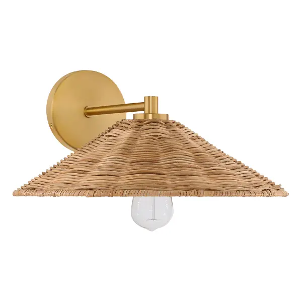 1-Light Wall Sconce in Natural Brass - Image 2