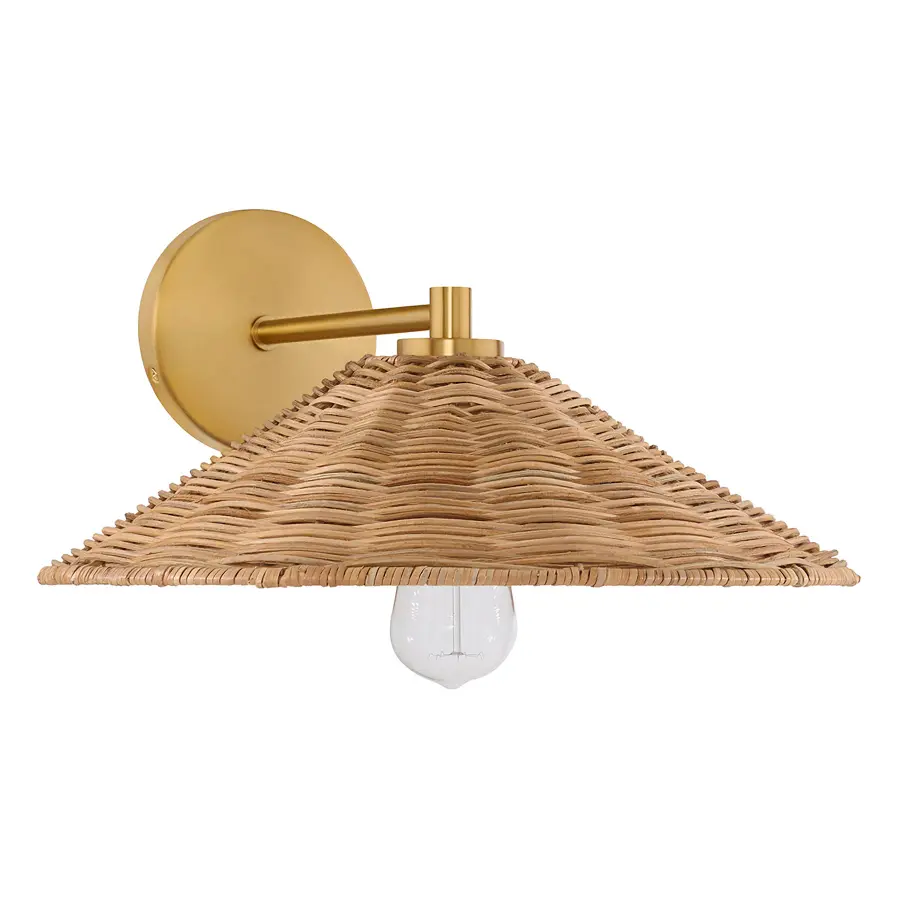 1-Light Wall Sconce in Natural Brass - Image 2
