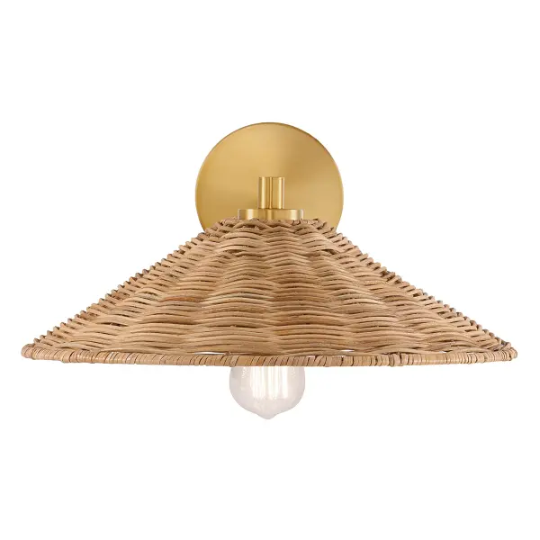 1-Light Wall Sconce in Natural Brass - Image 3