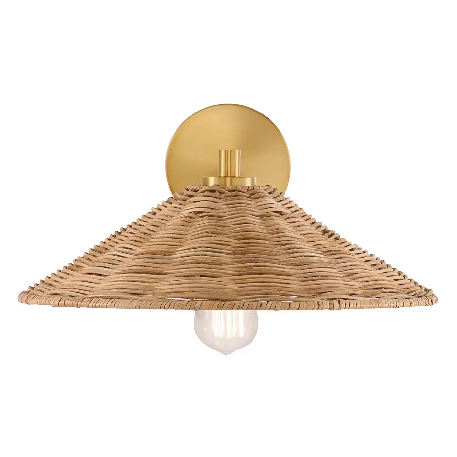 1-Light Wall Sconce in Natural Brass - Image 3
