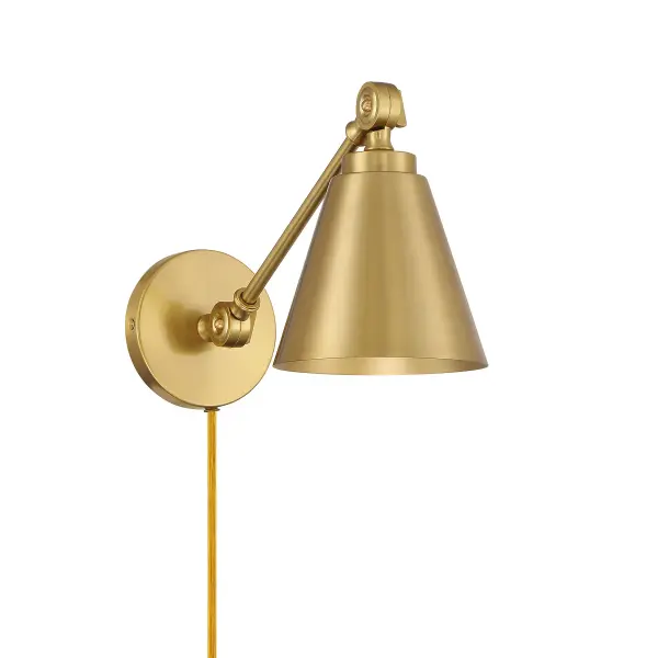 1-Light Wall Sconce in Natural Brass (Set of 2) - Image 2