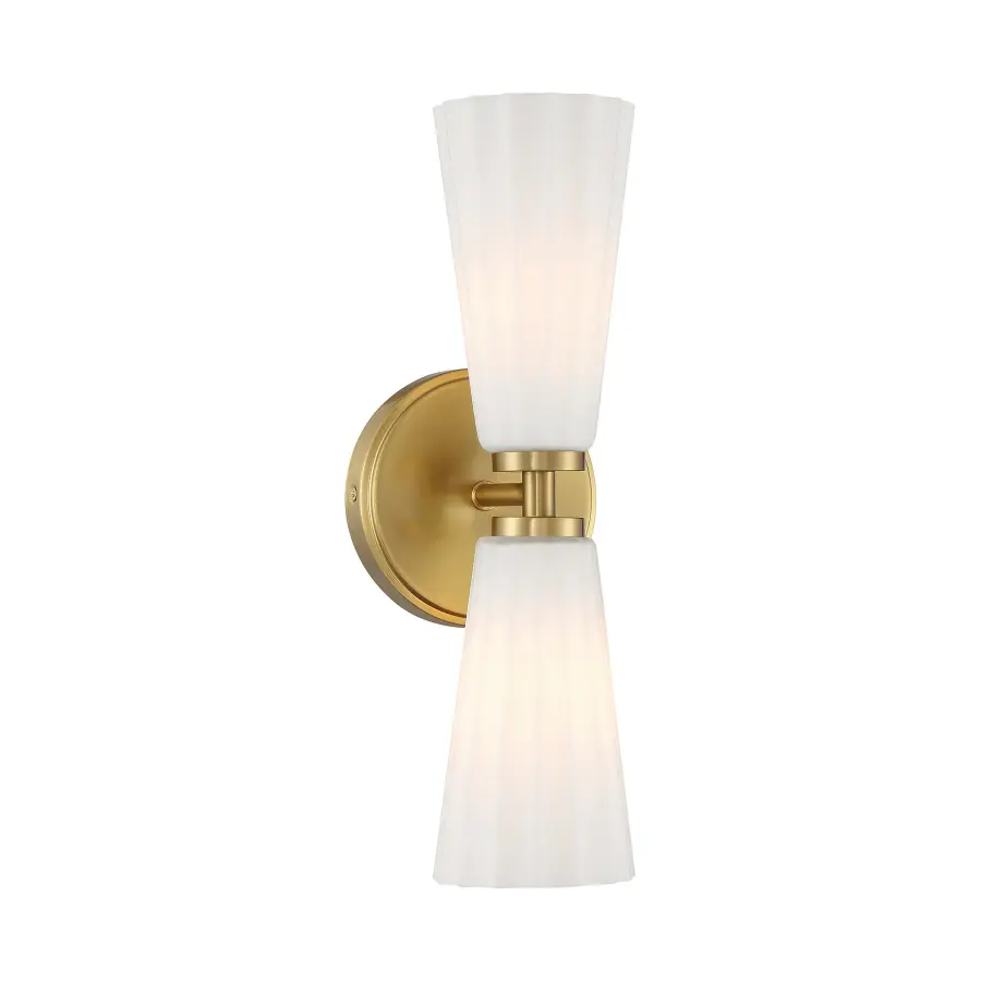 2-Light Wall Sconce in Natural Brass - Image 4