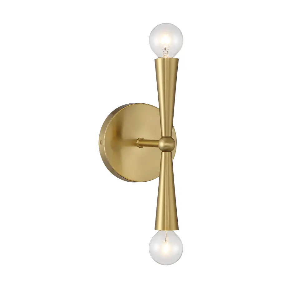 2-Light Wall Sconce in Natural Brass - Image 4