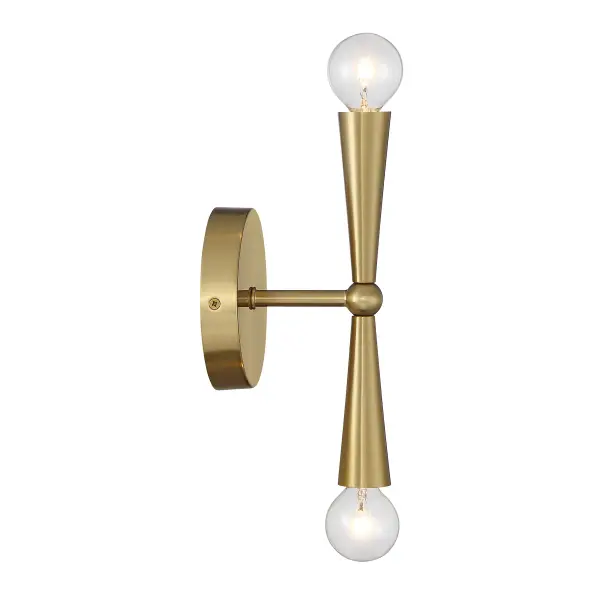 2-Light Wall Sconce in Natural Brass - Image 5