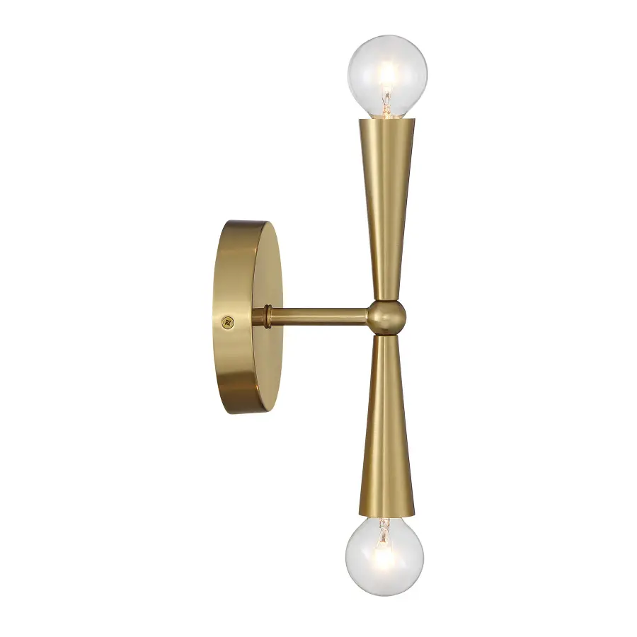 2-Light Wall Sconce in Natural Brass - Image 5