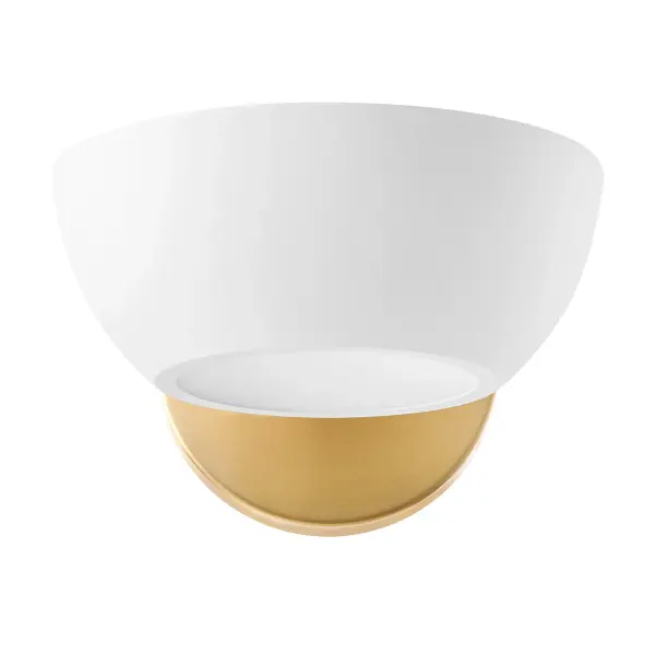 1-Light Wall Sconce in White and Natural Brass - Image 5
