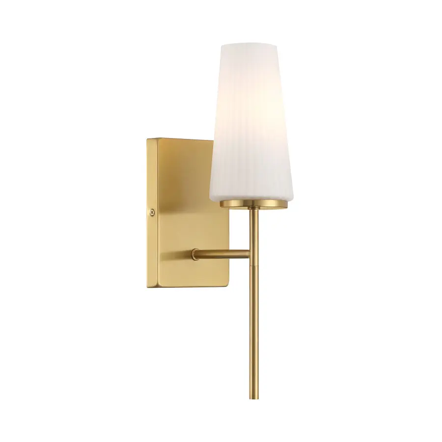 1-Light Wall Sconce in Natural Brass - Image 1