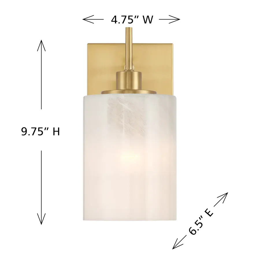 1-Light Wall Sconce in Natural Brass - Image 6