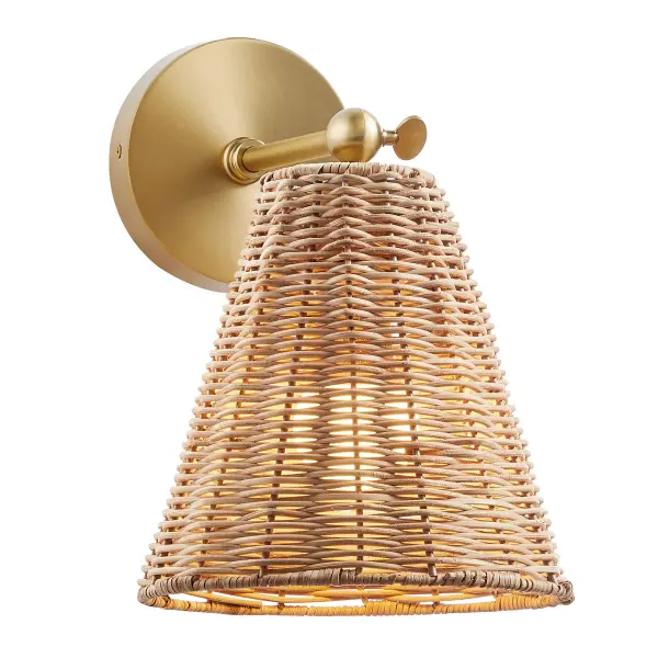 1-Light Wall Sconce in Natural Brass (Set of 2) - Image 1