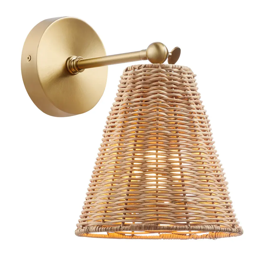 1-Light Wall Sconce in Natural Brass (Set of 2) - Image 2
