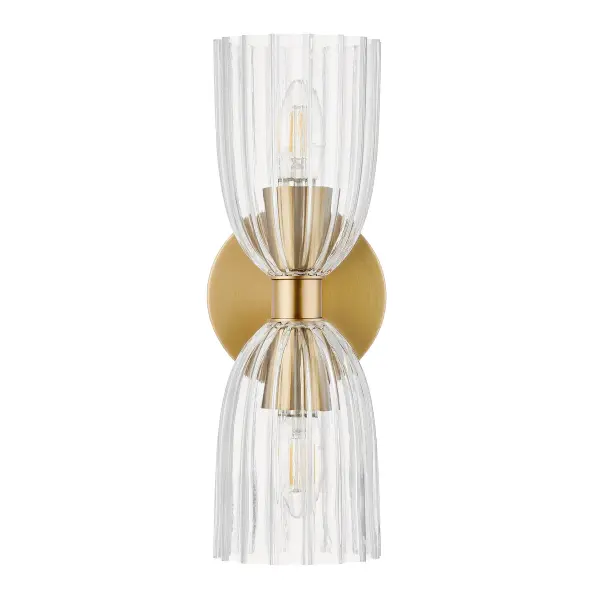 2-Light Wall Sconce in Natural Brass - Image 5