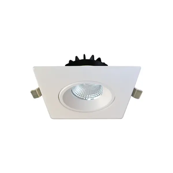 Spec Sheet AD-LED-4-S12W-xx-LREY-SQ Product Features 4″ Square Venus gimbal LED with regressed optics Adjustable 20° each direction and with 360° rotation 2 light options: 5 CCT selectable 2700K to 5000K, or Dim-to-Warm 3000K to 1800K Default Driver Input & Dimming: 120V AC 50/60 Hz – Triac Dimmable Optional Driver Input & Dimming: 120V-347V AC 50/60 Hz – 0-10V Dimmable 2 1/4″ Deep – Fits in limited space ceilings Type IC Rated – No Housing Required Triac dimmable down to 5% Wet Location & Airtight