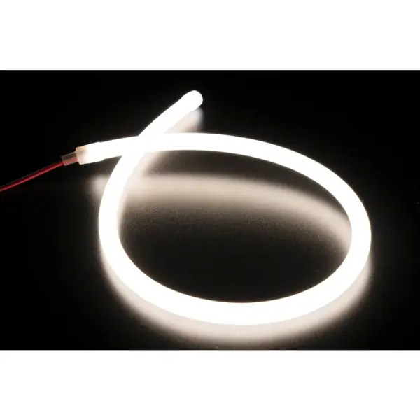 Spec Sheet ES-FSCOBC-24-Y-IP67 Sell Sheet ES-FSCOBC-24-Y-IP67 Product Features Round 8mm LED Rope 3D Bendable Neonflex Seamless linear light – no diffused cover needed No aluminum channel needed No hotspots and with CRI 90+ for vibrant colors Reinforced design for stable performance when bending & twisting 3 oz copper PCB and real gold wires for superb light maintenance Available in 16ft length with wires on both ends 2.4W/ft, in stock 2700K, 3000K, 4000K & 5000K Warranty: 5 Year Indoor / 3 Year Outdoor cULus certified