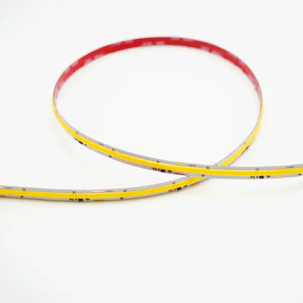 Spec Sheet ES-FSCOBWW+W-24-2-DTW Sell Sheet ES-FSCOBWW+W-24-2-DTW Product Features High Quality COB LED flexible strip 24V DC for dry locations Dim To Warm 3000K to 1800K No additional controllers needed for changing the light temperature Seamless linear light – no diffused cover needed No hotspots and with CRI 90+ for vibrant colors Reinforced design for stable performance when bending & twisting 3 oz copper PCB and real gold wires for superb light maintenance Wires on both ends Double sided adhesive 3M tape Warranty: 5 Year Indoor / 3 Year Outdoor cULus certified - alternate view