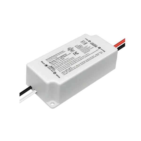 Spec Sheet Spec Sheet ETF12060TD Product Features 12V DC 60W Class 2 Mini Electronic Transformer Super Compact – fits in limited spaces Dimmable Triac – Leading & Trailing Edge Dimmers Optional Junction Box with Line & Low Voltage Chambers c UL us Listed, Class 2, Type HL Warranty: 3 Year
