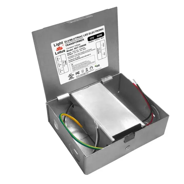 Spec Sheet Spec Sheet ETF24060TDJ Product Features 24V DC 60W Class 2 Electronic Transformer in Junction Box Compact size – fits in limited spaces Triac / ELV / MLV Dimmable c UL us Listed, Class 2, Type HL Warranty: 3 Year - alternate view