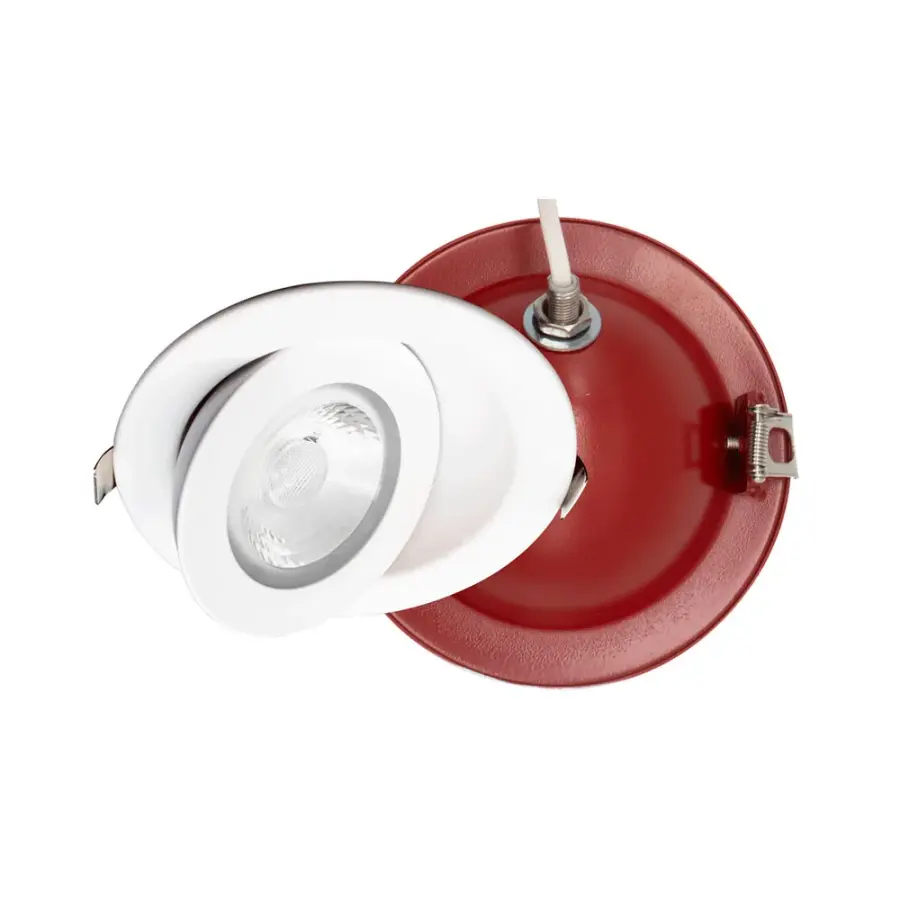 4″ Round Fire Rated Floating Gimbal Recessed LED - Image 1