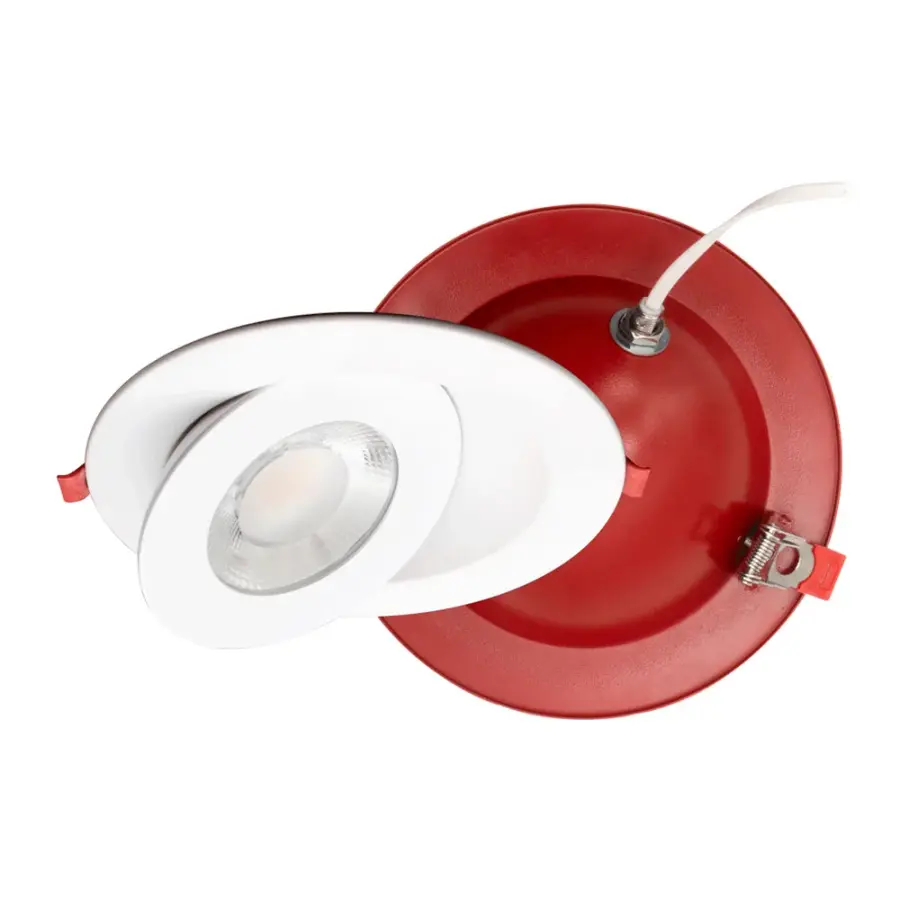 6″ Round Fire Rated Floating Gimbal Recessed LED - Image 1