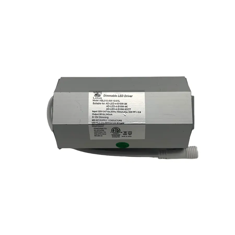 120-347V input 0-10V dimmable driver for Light By Lotus 2 prong models 15W - Image 1