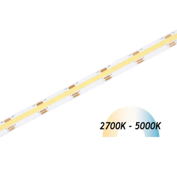 Tunable White 2700-5000K COB LED Tape 24V IP20