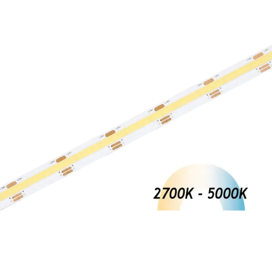 Tunable White 2700-5000K COB LED Tape 24V IP20