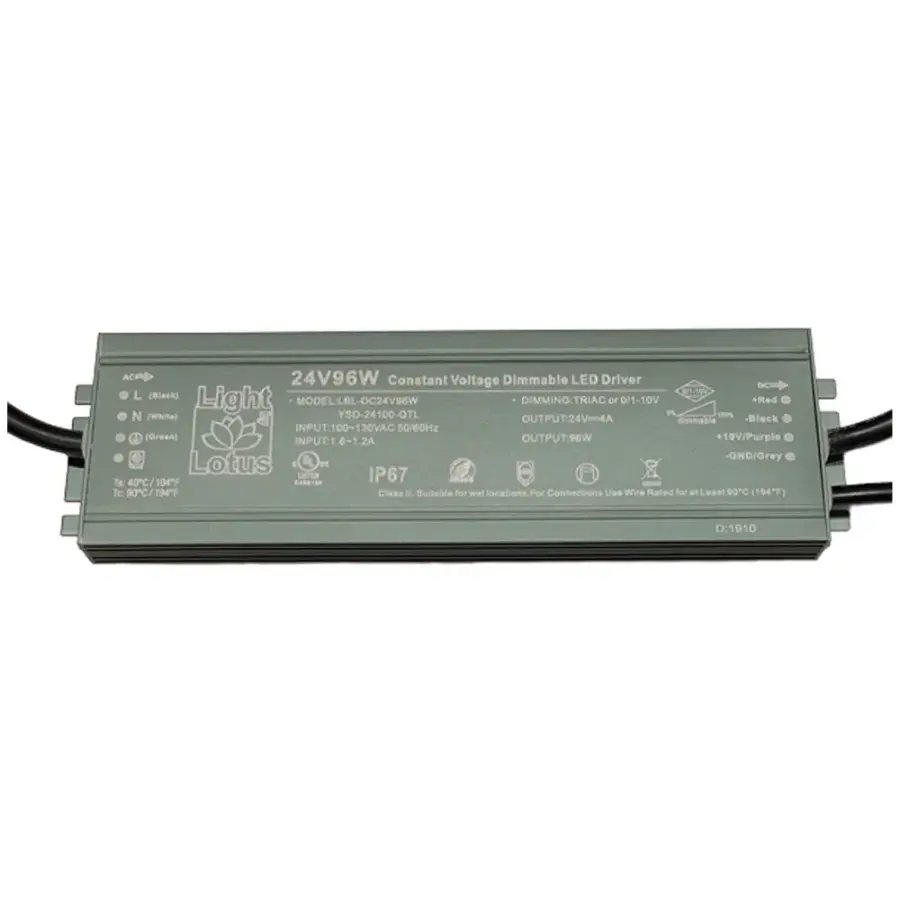 24V Driver 96W Super Slim Triac & 0-10V Dimmable