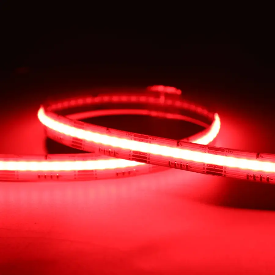 RGBW (3000K) COB LED Strip PWM 24V 16ft IP20 - Image 2