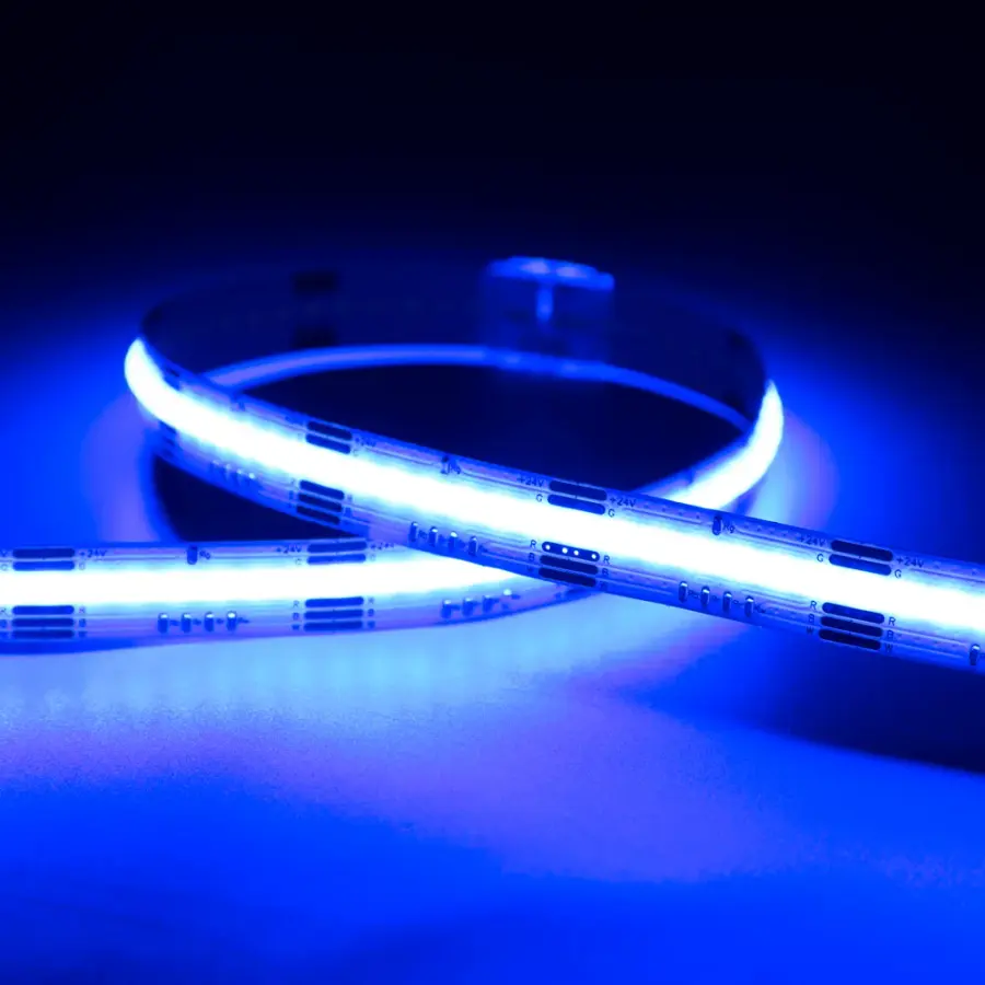 RGBW (3000K) COB LED Strip PWM 24V 16ft IP20 - Image 4