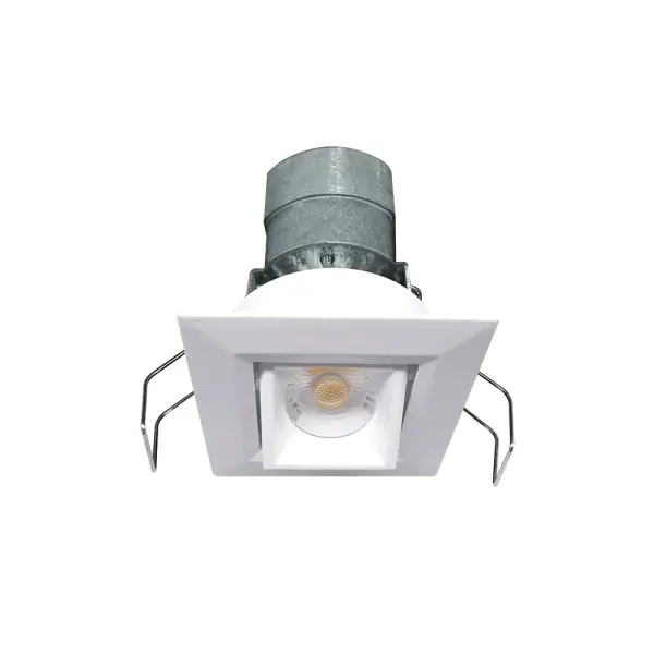 Spec Sheet Spec Sheet LED-1-S6W-G-SQ Product Features Input 24V AC/DC Ultra compact, versatile, easily connected via daisy chained low voltage cable Internal terminal block – No junction box needed Fast and Easy To Install – Save on Labor 3 1/2″ Deep – Install Where Ceiling Space Is Limited Type IC Rated – No Housing Required 6W 480 lm Comparable to 35W halogen Tilt Angle: 10° Beam Angle: 38° standard or 24° as adder Stock Light Color: 3000K White & Black trims in stock CRI 90+ for True Color Rendering Warranty: 3 Year cETLus certified