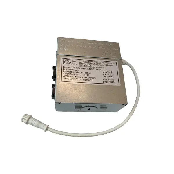 Spec Sheet Spec Sheet LLL-LD1535T Product Features 120-347V input 0-10V Dimmable To be used with Lotus LED Lights models LL4G-HO, LRG4-HO, LRG6, LRG6-6RSL, LL4R, LY4RCS, LL4S, LY4S, LY6RCS, LY61RCD & LY6S