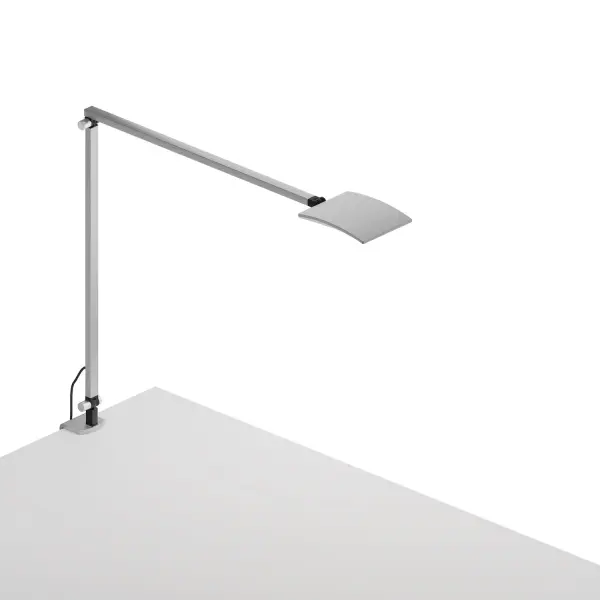 Delivering a phenomenal 99 lumens per watt efficiency, Mosso Pro changes light colors from warm to cool and anything in between. A 1 piece desk clamp allows users to free up desk space and attach the lamp to their worksurface's edge. An intuitive built-in touchstrip allows for effortless continuous dimming. A built-in occupancy sensor ensures maximum energy efficiency. Collection: Mosso Designer: Peter Ng Finish: Silver Width: 2.00" Height: 18.40" Length: 21.10" Weight: 1.29 lb Bulbs Included Maximum Wattage: 5.50 W Bulb Type: LED Bulb Base: Integrated Light Source: LED Light Output: 540.00 lm Color Temperature: 2700 K CRI: 90 Voltage: 100.00 V Material: Aluminum, plastic Country of Origin: Taiwan Safety Listing: UL, CUL Safety Rating: Dry LED Manufacturer Warranty: 5 Years Spec Sheet