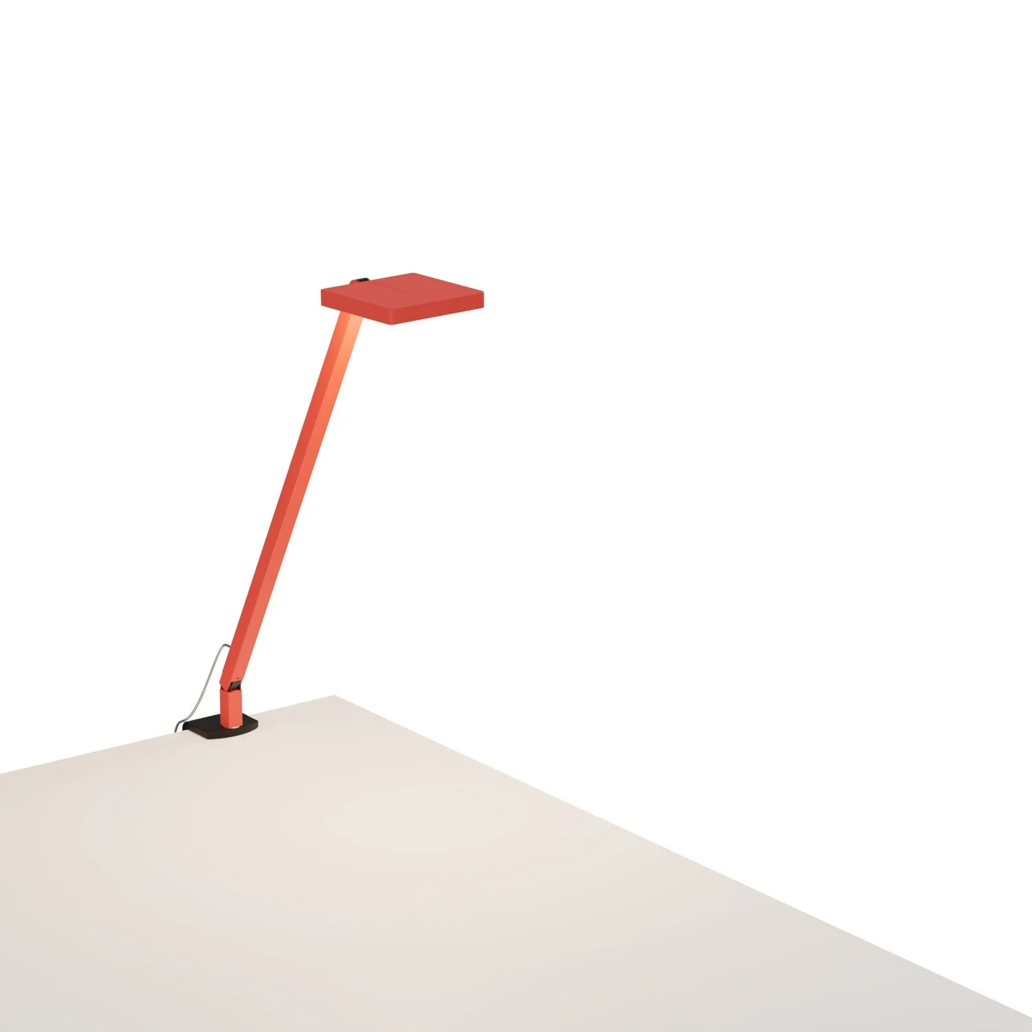 Focaccia LED Desk Lamp in Matte Fire Red