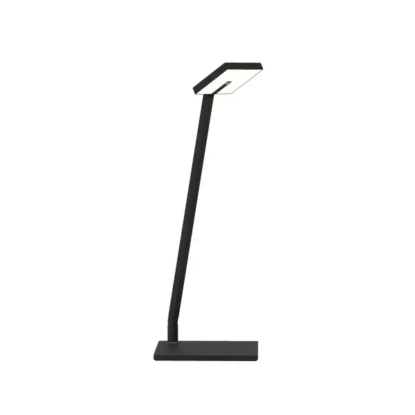 The Focaccia Solo Desk Lamp is a compact and elegant lighting solution that boasts a square-shaped diffused spot light head, providing a wide and even beam of light that is perfect for any task or activity. Its minimalist design, combined with its advanced features such as the tunable color temperature, built-in occupancy sensor and USB-C charging port, makes this lamp a perfect fit for any small modern work or living space. The lamp also features an adjustable head that can be spinned and angled in many directions and a touchstrip for easy brightness control. The Focaccia Solo Desk Lamp is the perfect solution for those looking for a simple yet high-quality lighting option. Collection: Focaccia Designer: Peter Ng, Keneth Ng, Edmund Ng Finish: Matte Black Width: 6.60" Height: 16.75" Length: 6.60" Weight: 3.65 lb Maximum Wattage: 7.00 W Bulb Type: LED Bulb Base: Integrated Light Source: LED Light Output: 460.00 lm Color Temperature: 2700 K CRI: 90 Voltage: 120.00 V Material: Aluminum, plastic Country of Origin: Taiwan Safety Listing: UL/cUL LED Manufacturer Warranty: 5 years Spec Sheet