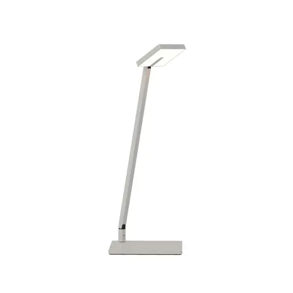 The Focaccia Solo Desk Lamp is a compact and elegant lighting solution that boasts a square-shaped diffused spot light head, providing a wide and even beam of light that is perfect for any task or activity. Its minimalist design, combined with its advanced features such as the tunable color temperature, built-in occupancy sensor and USB-C charging port, makes this lamp a perfect fit for any small modern work or living space. The lamp also features an adjustable head that can be spinned and angled in many directions and a touchstrip for easy brightness control. The Focaccia Solo Desk Lamp is the perfect solution for those looking for a simple yet high-quality lighting option. Collection: Focaccia Designer: Peter Ng, Keneth Ng, Edmund Ng Finish: Silver Width: 6.60" Height: 16.75" Length: 6.60" Weight: 3.65 lb Maximum Wattage: 7.00 W Bulb Type: LED Bulb Base: Integrated Light Source: LED Light Output: 460.00 lm Color Temperature: 2700 K CRI: 90 Voltage: 120.00 V Material: Aluminum, plastic Country of Origin: Taiwan Safety Listing: UL/cUL LED Manufacturer Warranty: 5 years Spec Sheet