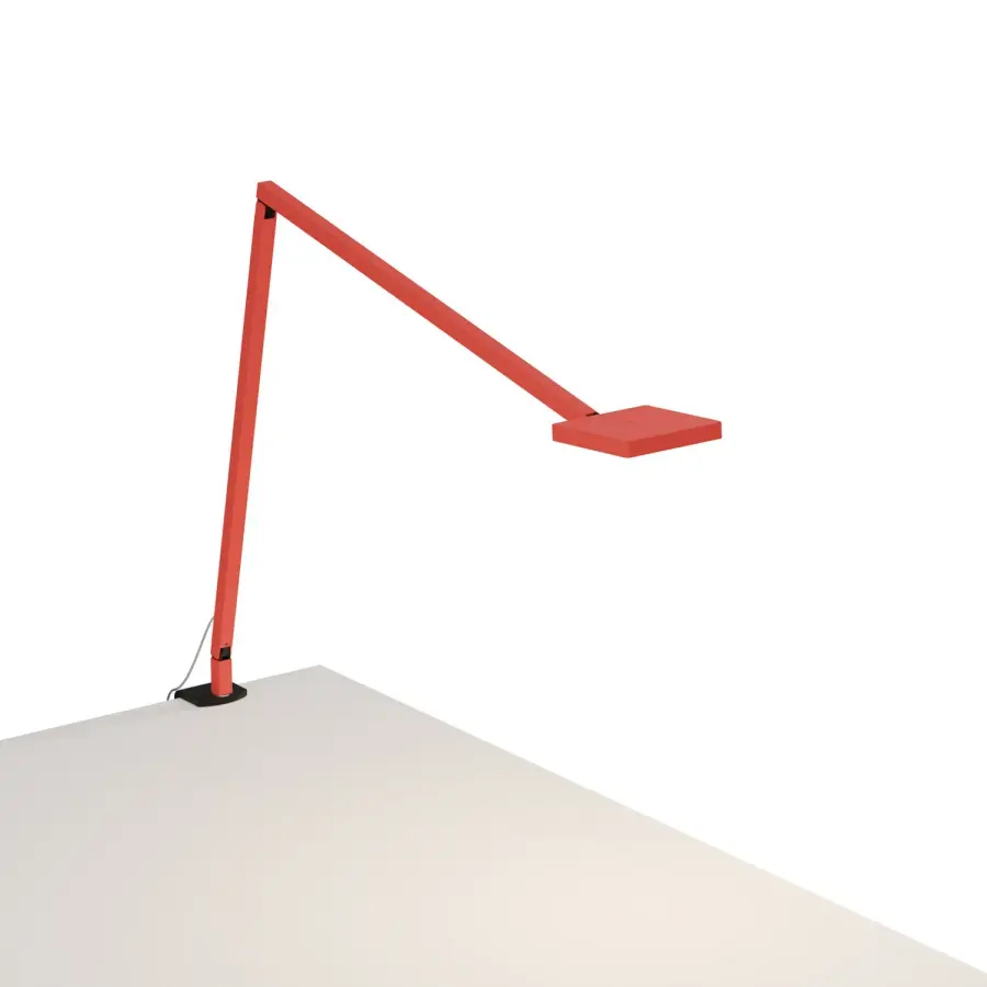 Focaccia LED Desk Lamp in Matte Fire Red