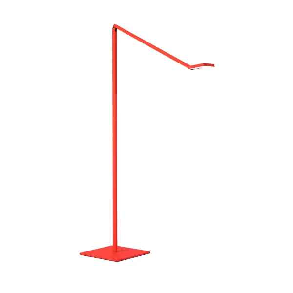 The Focaccia Floor Lamp is a tall and elegant lighting solution that boasts a square-shaped diffused spot light head, providing a wide and even beam of light that is perfect for any task or activity. Its sleek design and height make it a perfect fit for any modern living or work space. The lamp also features an adjustable head that can be spinned and angled in many directions, a touchstrip for easy brightness control, a tunable color temperature, and an occupancy sensor that automatically turns the lamp off when the area is unoccupied. The USB-C charging port allows you to charge your devices for extra convenience. The Focaccia Floor Lamp is the perfect solution for those looking for a high-quality, versatile spot light option. Collection: Focaccia Designer: Peter Ng, Keneth Ng, Edmund Ng Finish: Matte Fire Red Width: 10.00" Height: 43.85" Length: 23.98" Weight: 8.00 lb Maximum Wattage: 7.00 W Bulb Type: LED Bulb Base: Integrated Light Source: LED Light Output: 460.00 lm Color Temperature: 2700 K CRI: 90 Voltage: 120.00 V Material: Aluminum, plastic Country of Origin: Taiwan Safety Listing: UL/cUL LED Manufacturer Warranty: 5 years Spec Sheet