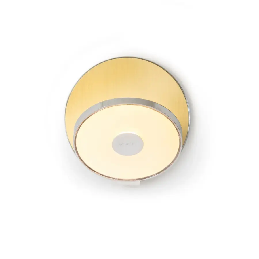 Gravy LED Wall Sconce in Chrome and Brushed Brass